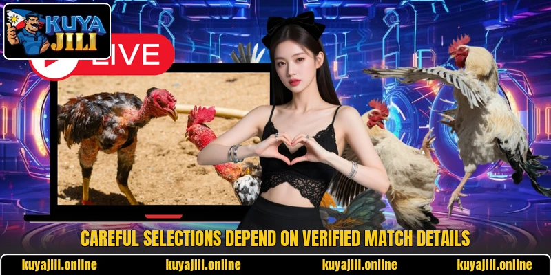 Careful selections depend on verified match details Careful selections depend on verified match details