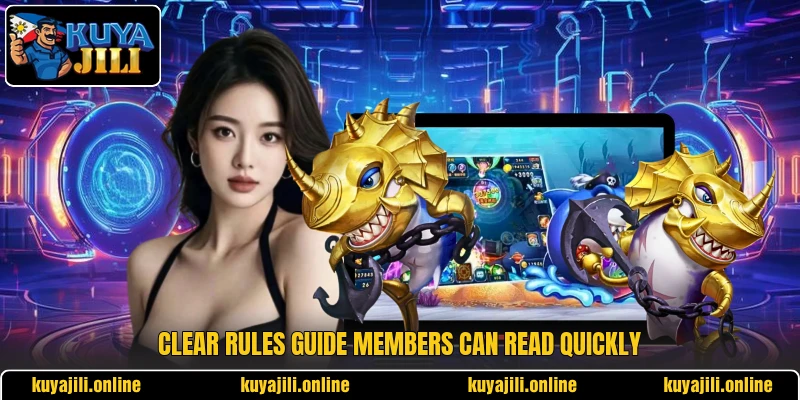 Clear rules guide members can read quickly