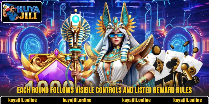 Each round follows visible controls and listed reward rules Each round follows visible controls and listed reward rules