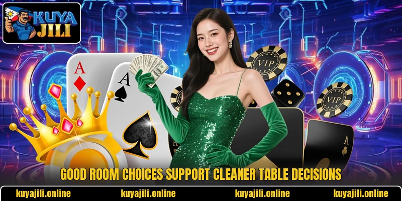 Good room choices support cleaner table decisions Good room choices support cleaner table decisions