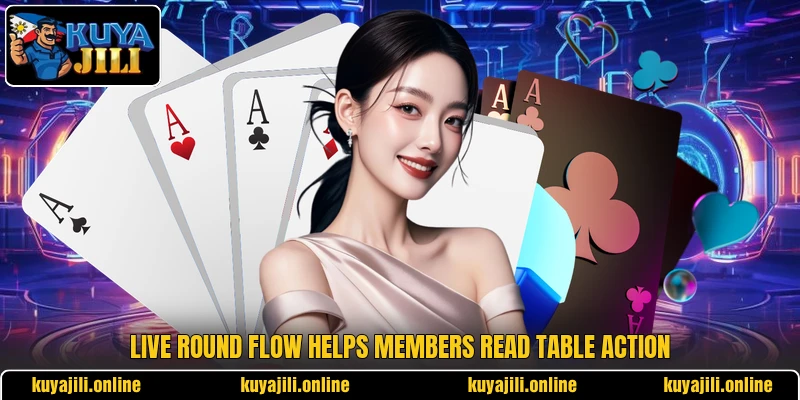 Live round flow helps members read table action Live round flow helps members read table action