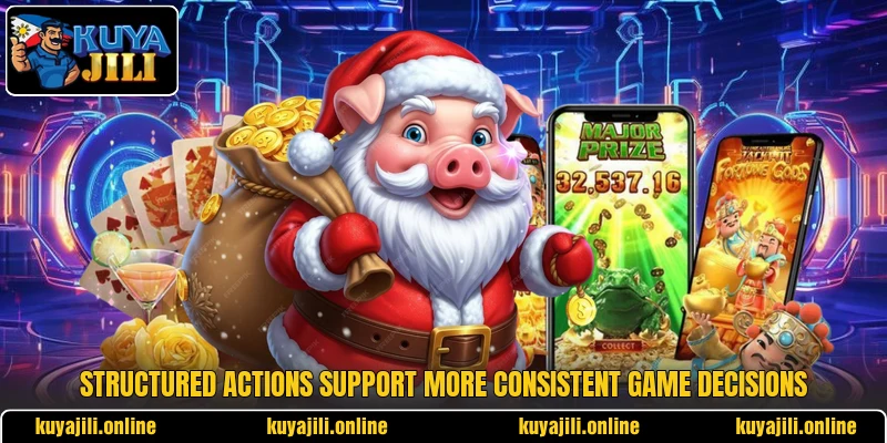 Structured actions support more consistent game decisions